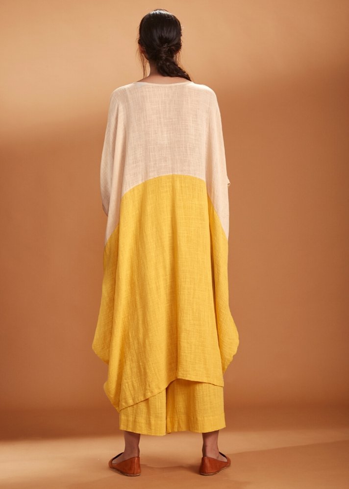 Dual Tunic Set Yellow and Ivory - onlyethikal