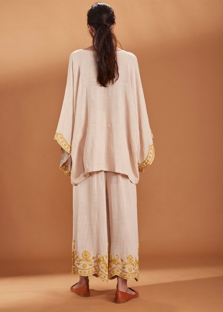 Kaftan top and pants set - Ivory - onlyethikal