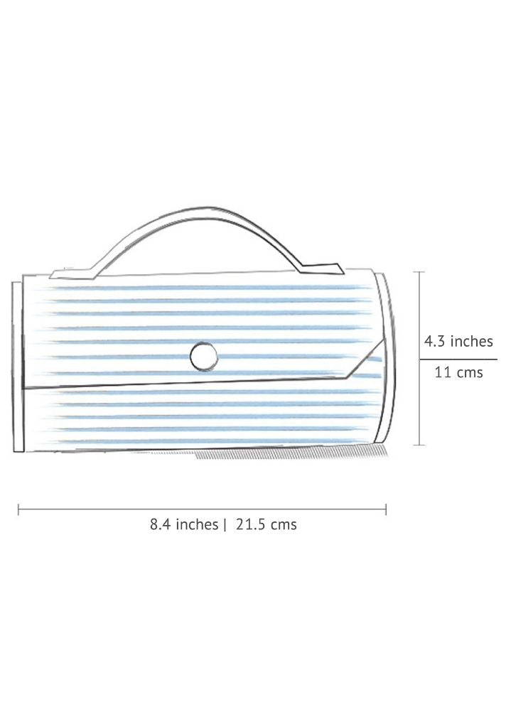 حقيبة يد صغيرة وأسطوانية بيتش سكاي - مجموعة لتغيير حمالة الحقيبة