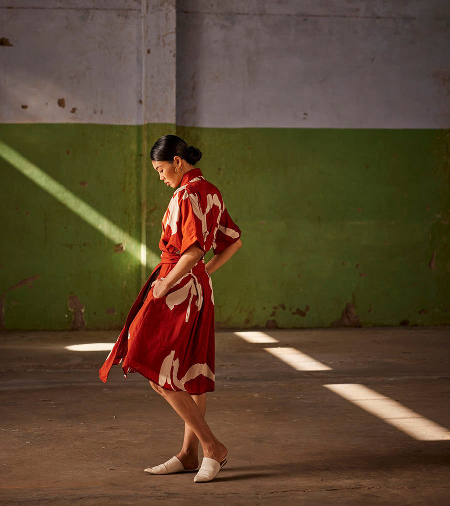 A Model Wearing Multicolor Pure Cotton Watermelon Sugar, curated by Only Ethikal