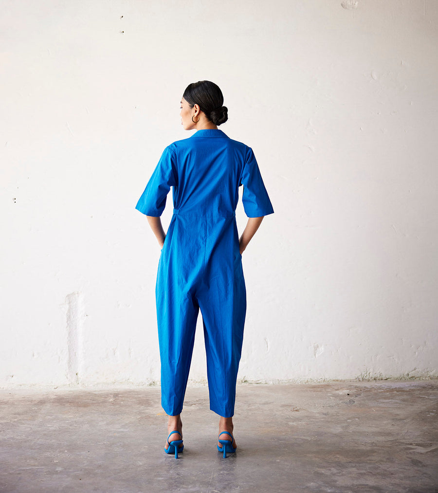 A Model Wearing Blue Pure Cotton Summer Nights, curated by Only Ethikal