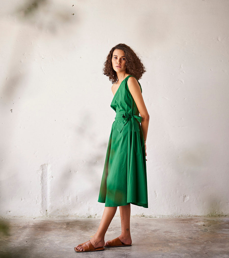 A Model Wearing Green Pure Cotton Peas in a Pod, curated by Only Ethikal